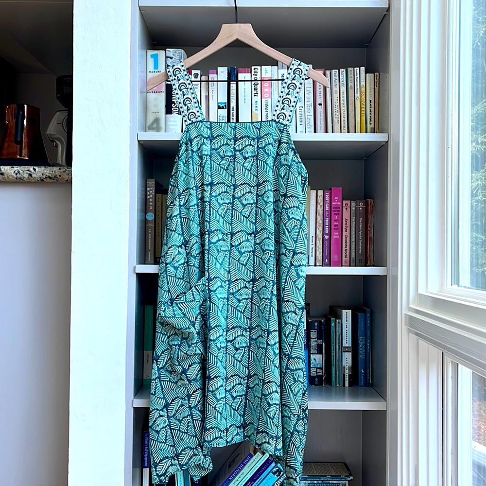 TINY Anthropologie Block Print Pocket Dress S